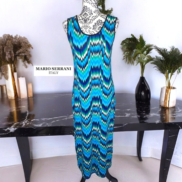 Mario Serrani Dresses & Skirts - MARIO SERRANI Bright Pattern Maxi Dress- Small